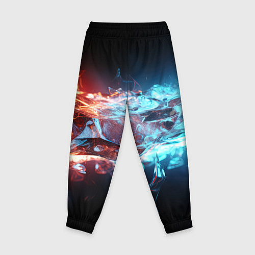 Детские брюки Лед и пламя абстракция / 3D-принт – фото 2