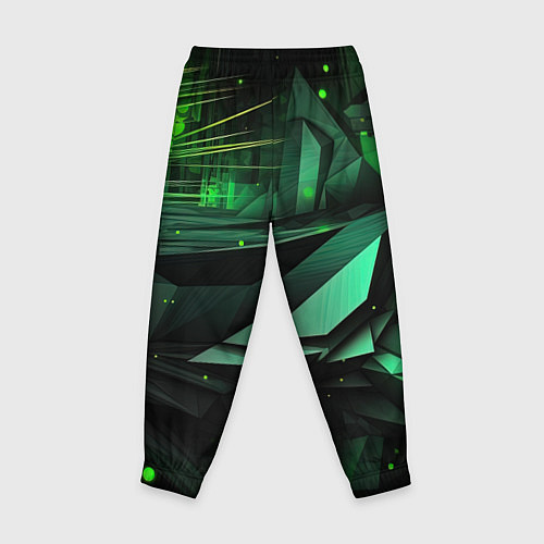 Детские брюки Мир абстрактной зелени / 3D-принт – фото 2