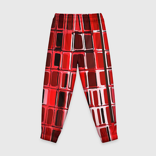 Детские брюки Красные прямоугольники / 3D-принт – фото 2