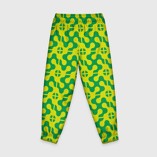 Детские брюки Паттерн из трансформированных геометрических фигур / 3D-принт – фото 2