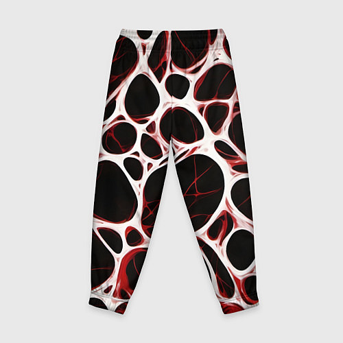 Детские брюки Красная морская волна / 3D-принт – фото 2