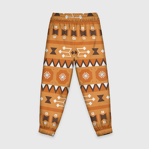 Детские брюки Brown tribal geometric / 3D-принт – фото 2