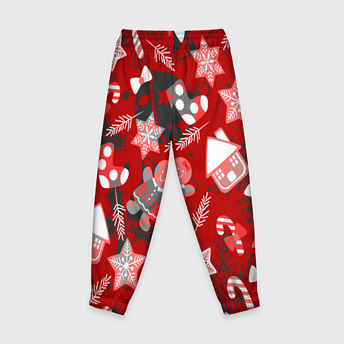 Детские брюки Рождественские паттерны / 3D-принт – фото 2