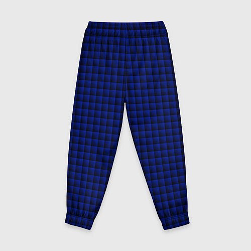 Детские брюки Паттерн объёмные квадраты тёмно-синий / 3D-принт – фото 2