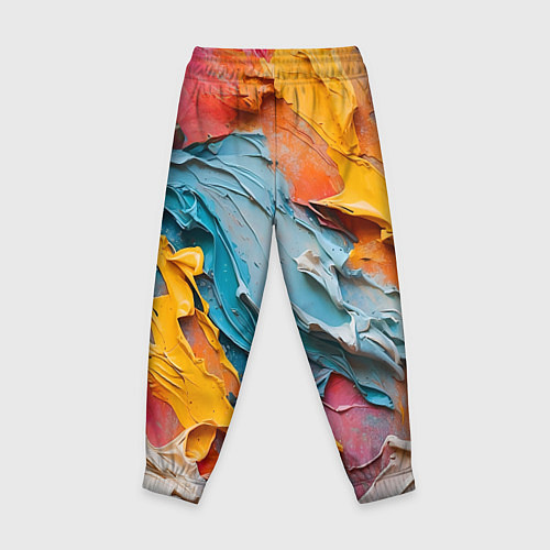 Детские брюки Абстрактная живопись акрилом / 3D-принт – фото 2