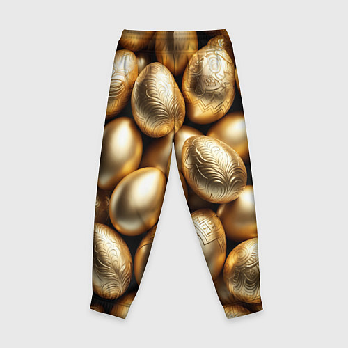 Детские брюки Золотые Пасхальные яйца / 3D-принт – фото 2