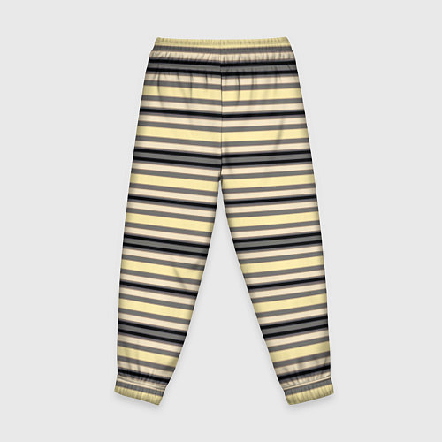 Детские брюки Полосатый жёлто-серый / 3D-принт – фото 2