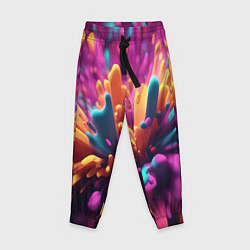 Брюки детские Яркий всплеск, цвет: 3D-принт