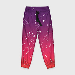 Детские брюки Созвездия в розовом небе