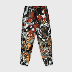 Детские брюки Самурай дракон и тигр