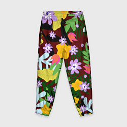 Детские брюки Гавайская цветочная расцветка