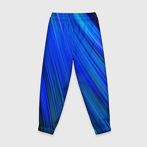 Детские брюки Неоновые синии линии / 3D-принт – фото 2