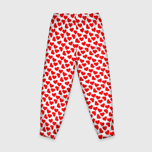 Детские брюки Маленькие красные сердечки / 3D-принт – фото 2