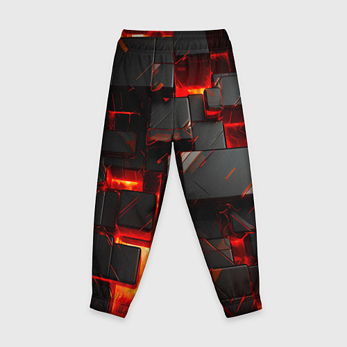 Детские брюки Неоновые квадратики / 3D-принт – фото 2