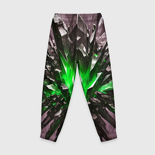 Детские брюки Драгоценный камень зелёный / 3D-принт – фото 2
