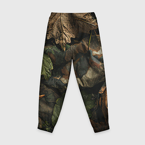 Детские брюки Реалистичный охотничий камуфляж из ткани и листьев / 3D-принт – фото 2