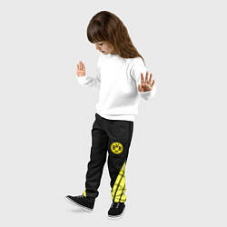 Брюки детские Borussia geometry yellow, цвет: 3D-принт — фото 2