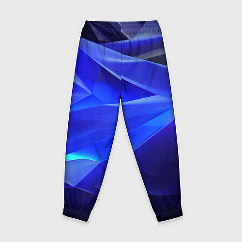 Детские брюки Black and blue abstract background sport style / 3D-принт – фото 2