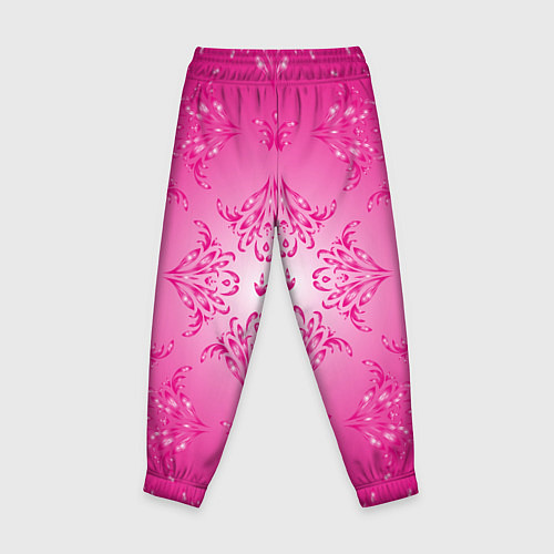 Детские брюки Узоры на розовом фоне / 3D-принт – фото 2