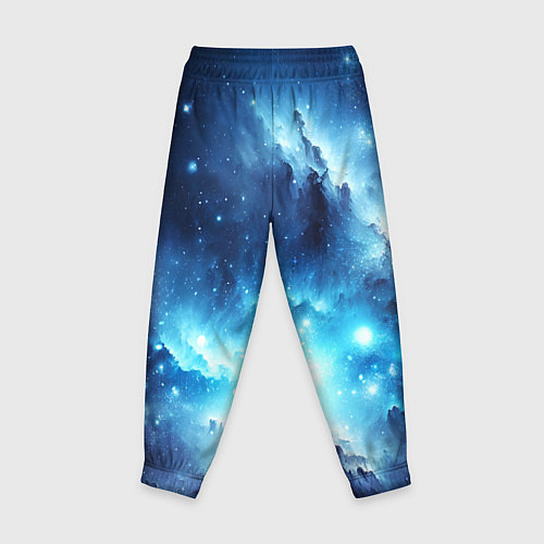 Детские брюки Космический голубой пейзаж / 3D-принт – фото 2