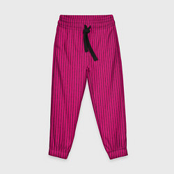 Детские брюки Насыщенный тёмно-розовый в полоску