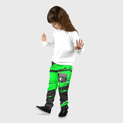 Брюки детские Lyon sport green, цвет: 3D-принт — фото 2