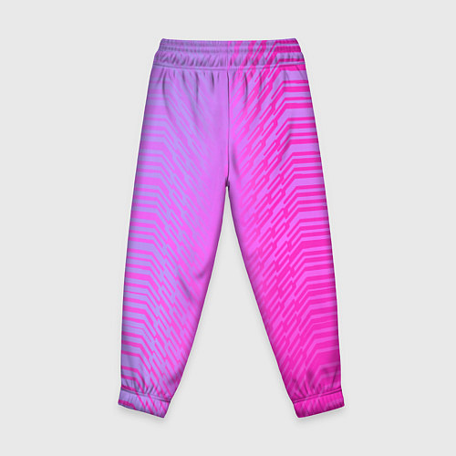 Детские брюки Розовые градиентные линии / 3D-принт – фото 2