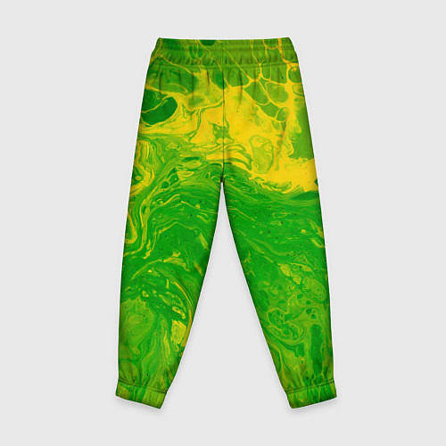 Детские брюки Зеленые подтеки / 3D-принт – фото 2