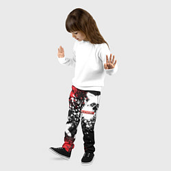 Брюки детские Хавал на фоне граффити и брызг красок, цвет: 3D-принт — фото 2