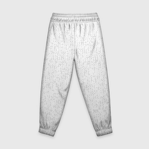 Детские брюки Серо-белый паттерн мелкая мозаика / 3D-принт – фото 2