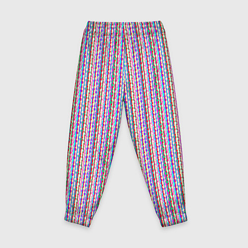 Детские брюки Искажённые цветные полосы / 3D-принт – фото 2