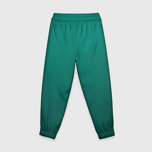 Детские брюки Градиент нефритовый зелёный / 3D-принт – фото 2