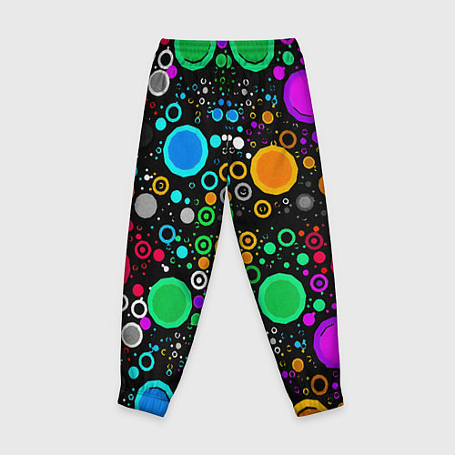 Детские брюки Разноцветные круги / 3D-принт – фото 2