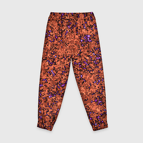 Детские брюки Яркий красно-коричневый со фиолетовым свечением / 3D-принт – фото 2
