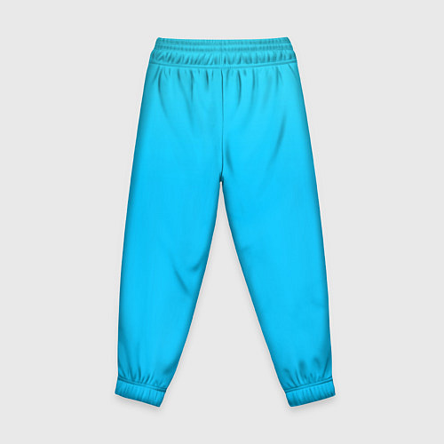 Детские брюки Мягкий градиент ярко-голубой / 3D-принт – фото 2