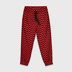Детские брюки Чёрно-красный искажённые полосы