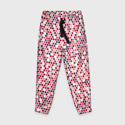 Детские брюки Паттерн соты розовый
