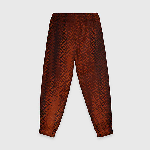 Детские брюки Ярко-коричневый волнистыми линиями / 3D-принт – фото 2