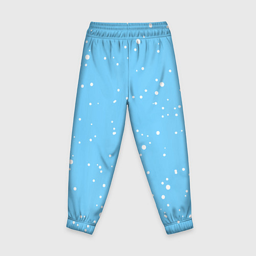 Детские брюки Снежинки на нежно голубом / 3D-принт – фото 2