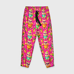 Детские брюки Щенята и летний вайб паттерн