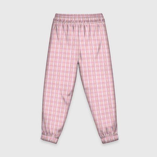 Детские брюки Розовый паттерн клетка / 3D-принт – фото 2