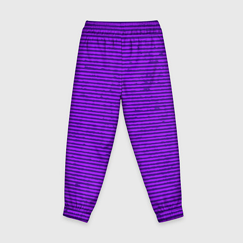 Детские брюки Сочный фиолетовый в полоску / 3D-принт – фото 2
