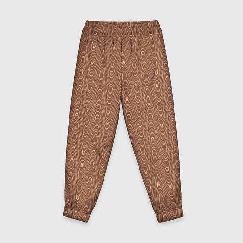 Детские брюки Светло-коричневый текстурированный волнистый / 3D-принт – фото 2