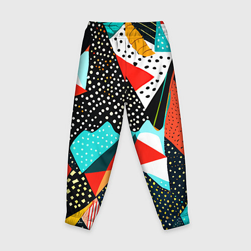 Детские брюки Abstract patchwork - ai art / 3D-принт – фото 2