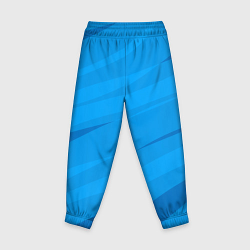 Детские брюки Насыщенный голубой полосами / 3D-принт – фото 2