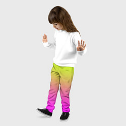 Брюки детские Градиент яркий, цвет: 3D-принт — фото 2