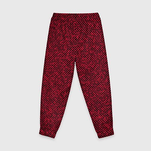 Детские брюки Текстурированный красно-чёрный / 3D-принт – фото 2