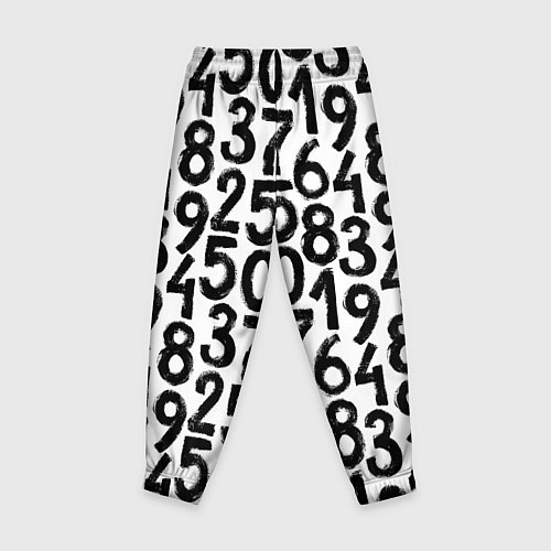 Детские брюки Гранжевые числа / 3D-принт – фото 2