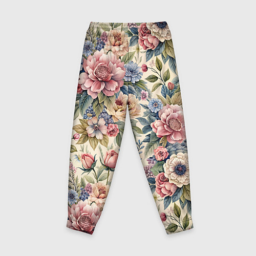 Детские брюки Нежные цветочные мотивы / 3D-принт – фото 2