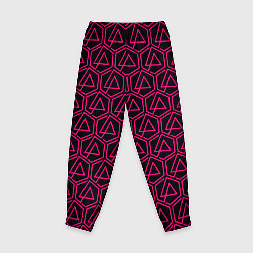 Детские брюки Linkin park pink logo / 3D-принт – фото 2
